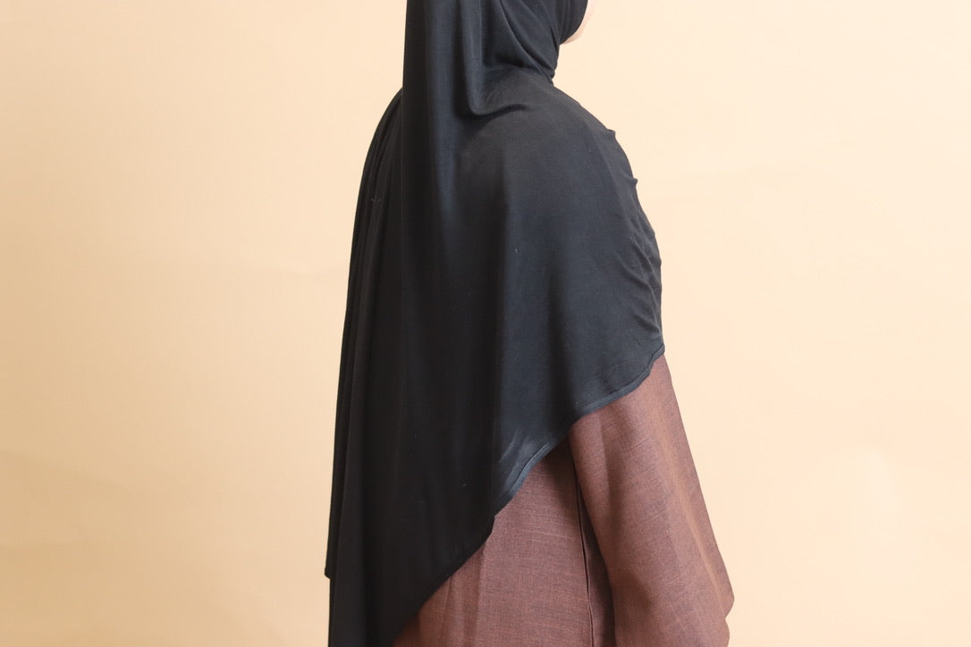 Jet Black - Jersey Hijab