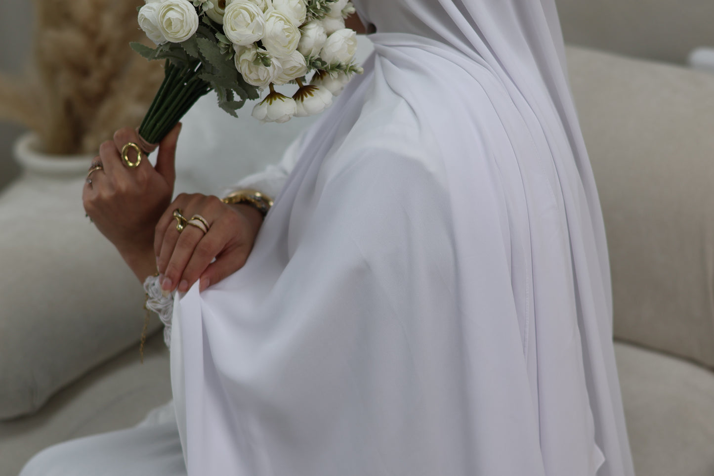 Pure White - Premium Chiffon