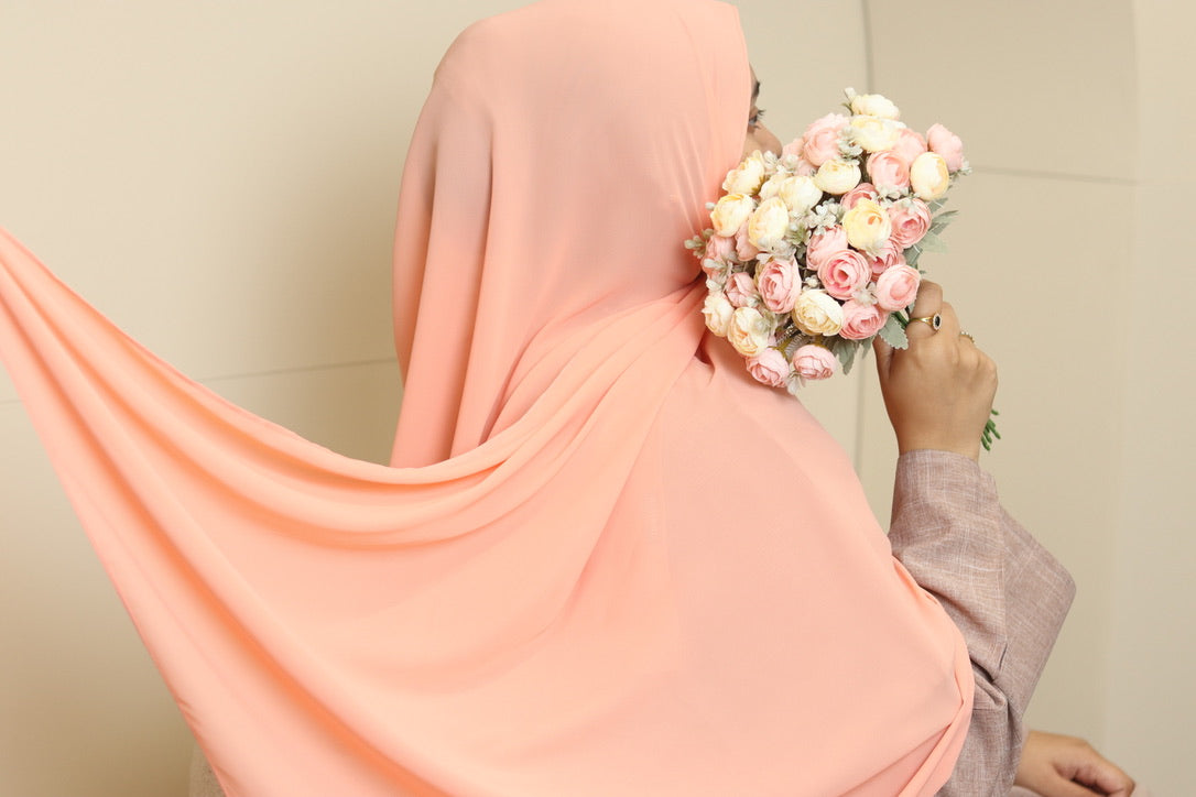 Coral - Premium Chiffon